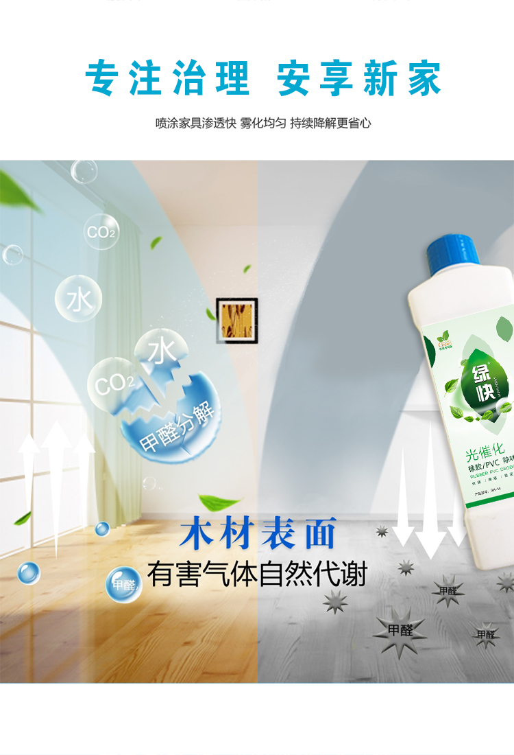 專注治理安享新家,噴涂家具滲透快霧化均勻,持續(xù)降解更省心,木材表面有害氣體自然代謝